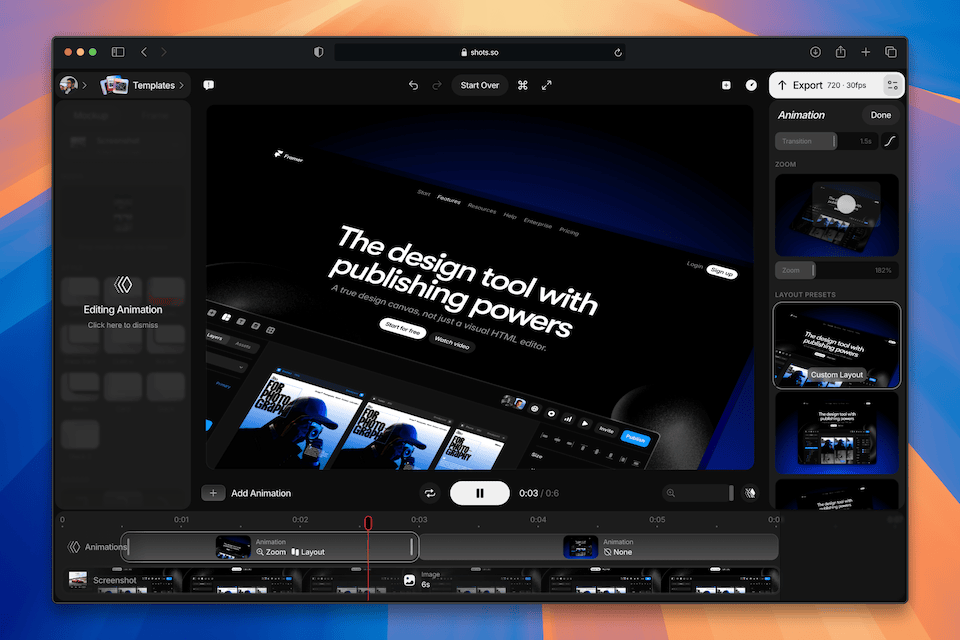 Create, edit, and share with our mockup app. Whether it’s websites, iPhones, or animations — you’ll find everything in one place.